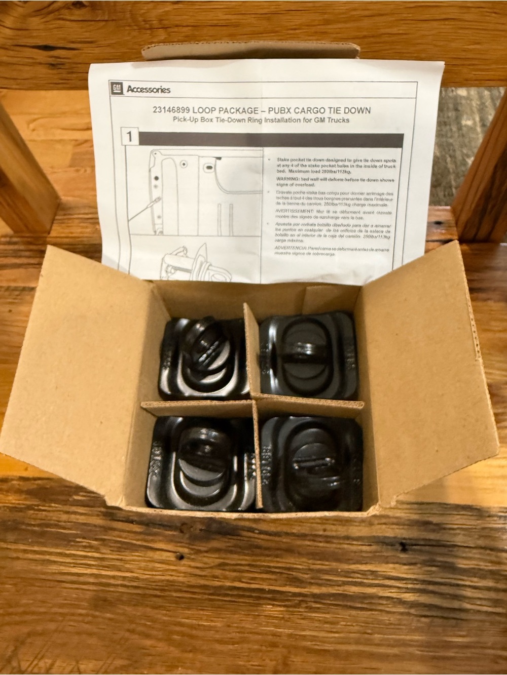 GMC Accessories Truck Cargo Tie Down Loop Package - Black (Set of 4)